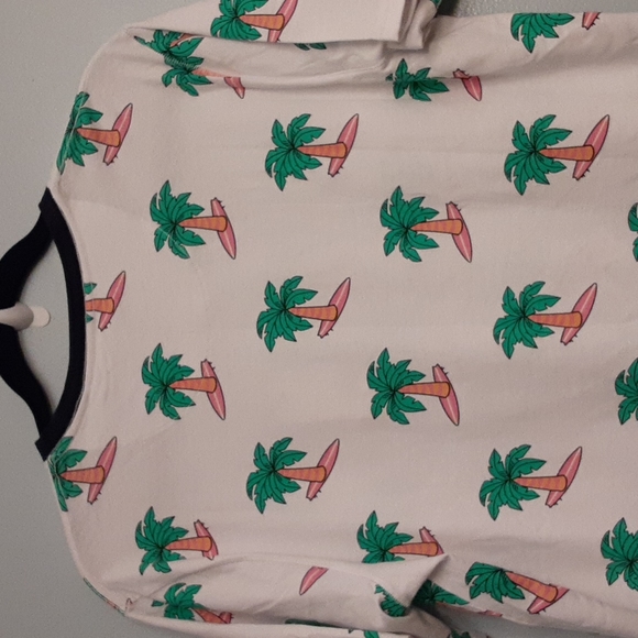 Free Planet size medium men's T-shirt white with pink and green palm tre… - Picture 7 of 14